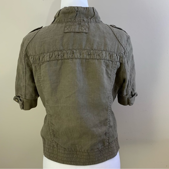 Guess Short Sleeve Military Green Jacket - Picture 7 of 14